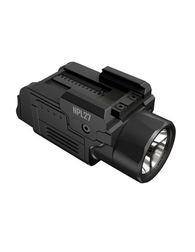 Lampe torche tactique à LED rechargeable NITECORE NPL27 650 lm USB-C, IPX6, montage Glock/Picatinny