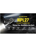 Linterna LED táctica para arma NITECORE NPL27 650Lm USB-C Recargable IPX6 montaje Glock/Picatinny