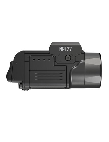 Linterna LED táctica para arma NITECORE NPL27 650Lm USB-C Recargable IPX6 montaje Glock/Picatinny