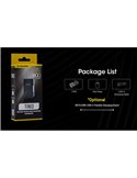 Linterna LED de llavero TINI 3 Negra 600Lm con pantalla OLED y carga USB-C compacta Negro
