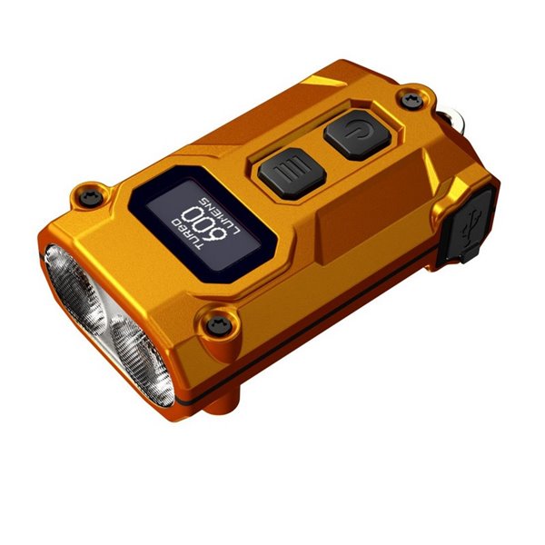 Lampe torche porte-clés compacte à LED Nitecore TINI 3 avec 600 lm, USB-C et 3 températures de couleur (bronze)