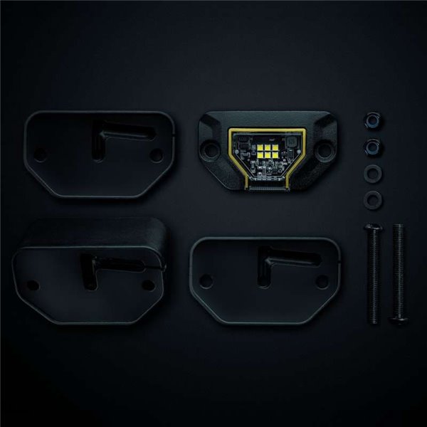 Luz de trabajo LED UNITY ROCK amarillo, luz brillante con amplio haz, 5,2W 460Lm, IP69K