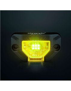 Luz de trabalho LED UNITY ROCK amarela, luz brilhante com feixe amplo, 5,2 W 460 Lm, IP69K