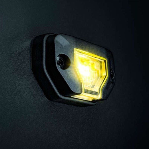 Luz de trabajo LED UNITY ROCK amarillo, luz brillante con amplio haz, 5,2W 460Lm, IP69K