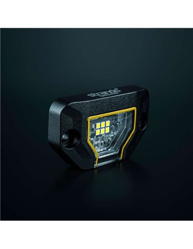 Luz de trabajo LED UNITY ROCK amarillo, luz brillante con amplio haz, 5,2W 460Lm, IP69K