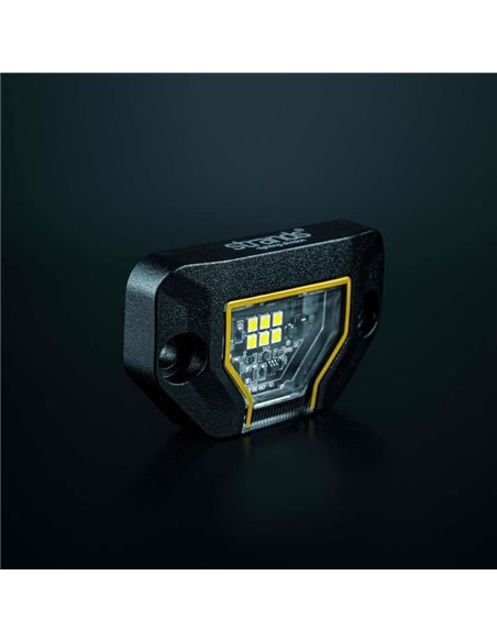 Luz de trabalho LED UNITY ROCK amarela, luz brilhante com feixe amplo, 5,2 W 460 Lm, IP69K