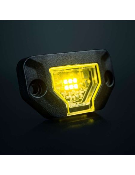Luz de trabalho LED UNITY ROCK amarela, luz brilhante com feixe amplo, 5,2 W 460 Lm, IP69K