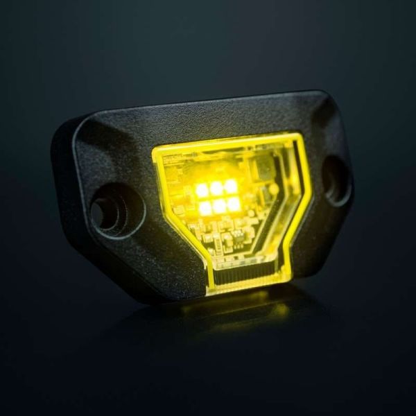 Luz de trabajo LED UNITY ROCK amarillo, luz brillante con amplio haz, 5,2W 460Lm, IP69K