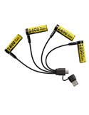 Pack 4 Pilas AA recargables NITECORE NH2400 1.5V 2400mAh USB-C con estuche