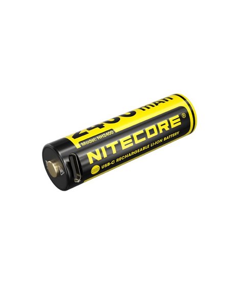 Pack 4 Pilas AA recargables NITECORE NH2400 1.5V 2400mAh USB-C con estuche
