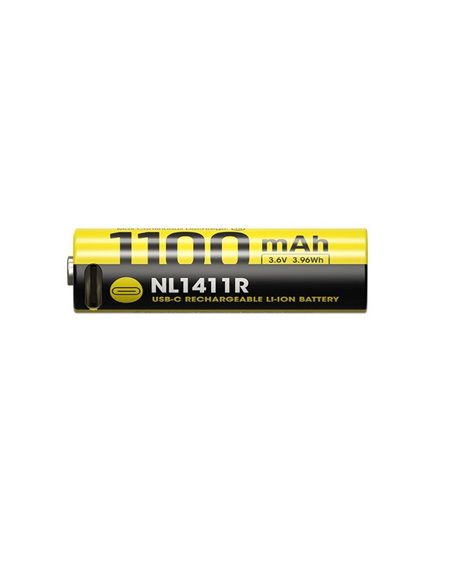 Batería recargable NITECORE NL1411R 14500 1100mAh USB-C 3.6V
