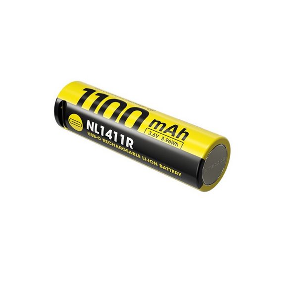 Bateria recarregável NITECORE NL1411R 14500 1100mAh USB-C 3.6V