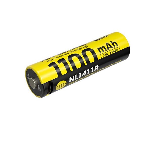 Batterie rechargeable NITECORE NL1411R 14500 1100 mAh USB-C 3,6 V