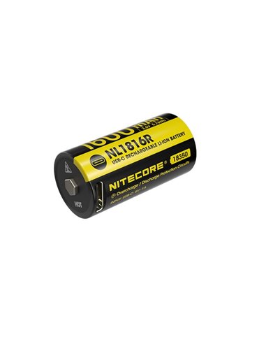 Batterie NITECORE NL1816R 18350 1600 mAh USB-C