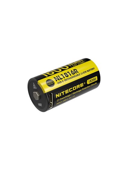 Batterie NITECORE NL1816R 18350 1600 mAh USB-C