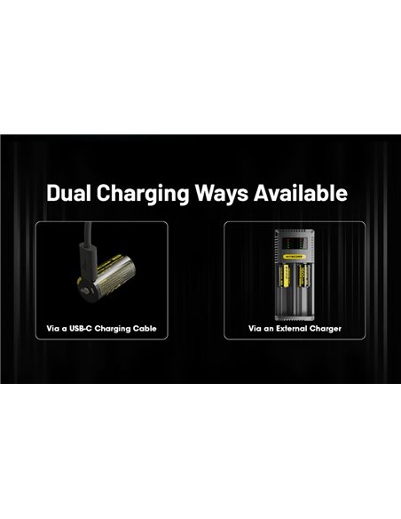 Batería NITECORE NL1816R 18350 1600mAh USB-C