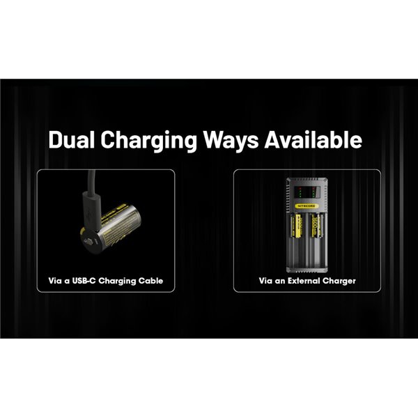 Batterie NITECORE NL1816R 18350 1600 mAh USB-C