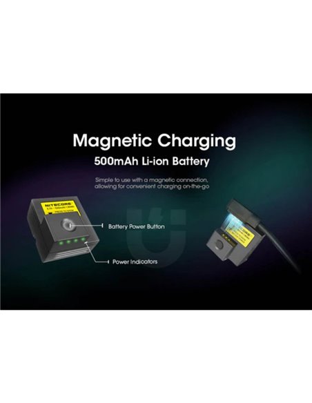 Batterie magnétique USB-C NITECORE PLB500 500 mAh
