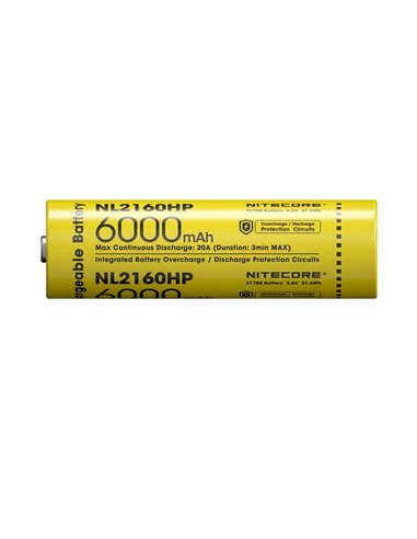 Batería NITECORE NL2160HP 21700 6000mAh 20A