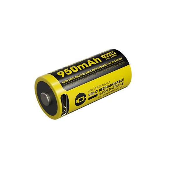 Batería NITECORE NL169R 16340 950mAh USB-C