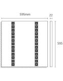 Dimensiones Panel LED BASIK PRO Triwhite 24W/36W con Selector de Color y Alta Homogeneidad 60X60 Microleds