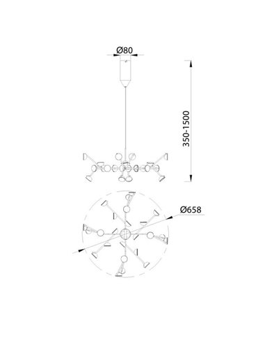 Candeeiro suspenso LED 72W ADN Branco fosca