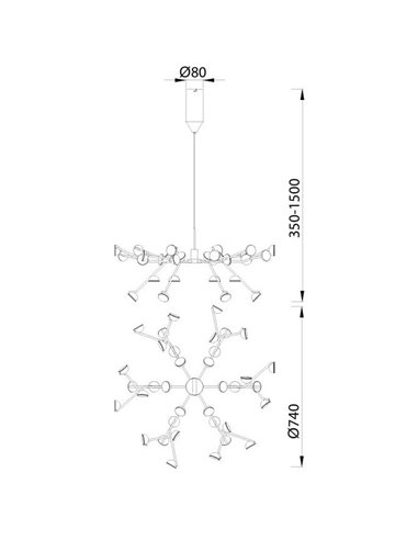 Lámpara Colgante Led 100W ADN Blanco Mate