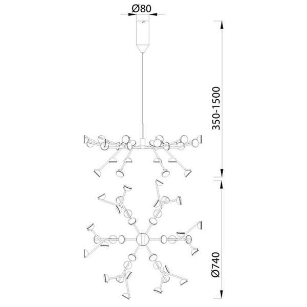 Lámpara Colgante Led 100W ADN Blanco Mate