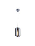 Lampe suspendue Petite série Jarras Chrome/Graphite 1XE27