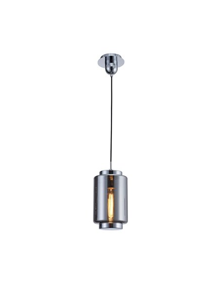Lampe suspendue Petite série Jarras Chrome/Graphite 1XE27