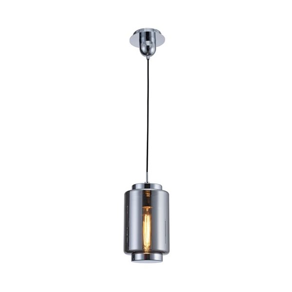 Lampe suspendue Petite série Jarras Chrome/Graphite 1XE27