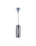 Lampe suspendue Allongée Chrome Graphite série Jarras 1XE27