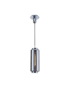 Lampe suspendue Allongée Chrome Graphite série Jarras 1XE27