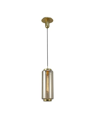 Lampe suspendue Allongée Bronze série Jarras 1XE27