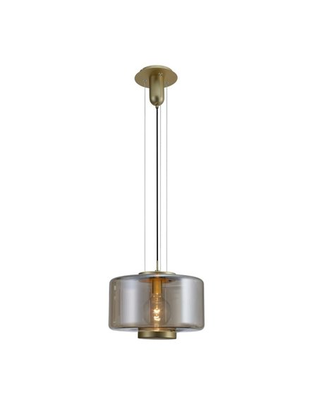 Lampe de plafond Vintage en Bronze et Verre Cruches Large 1XE27