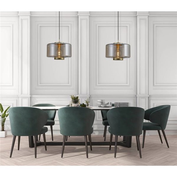 Lampe de plafond Chrome et Verre Jarras Grande1XE27