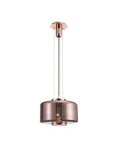 Lámpara  de Techo Cobre y Cristal Jarras Grande1XE27