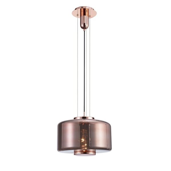 Lámpara  de Techo Cobre y Cristal Jarras Grande1XE27