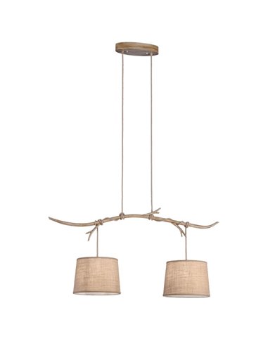 Lámpara Colgante de Techo Rústica Serie Sabina 2L Ø30CM
