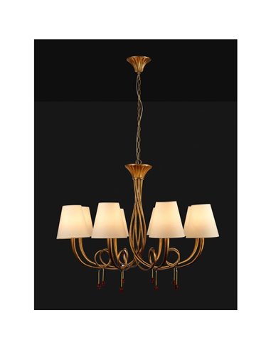 Lampe de plafond Doré grand Paola Mantra 8XE14