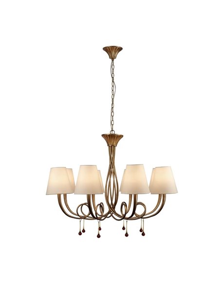 Lampe de plafond Doré grand Paola Mantra 8XE14