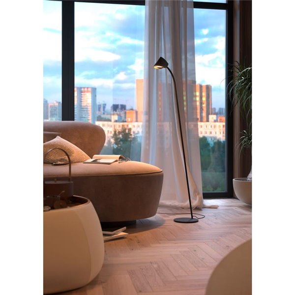 Lampadaire LED moderne Capuccina noir 8.5W