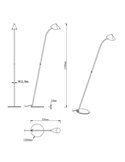 Lámpara de pie LED moderna Capuccina negra 8,5W