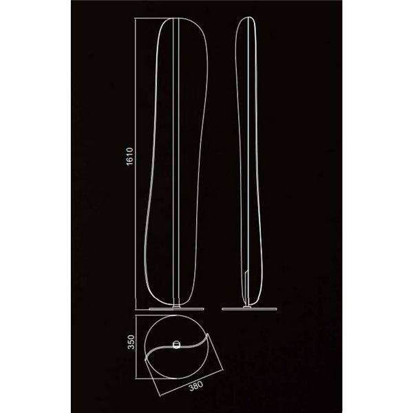 Lámpara de pie salón LED regulable serie Bianca