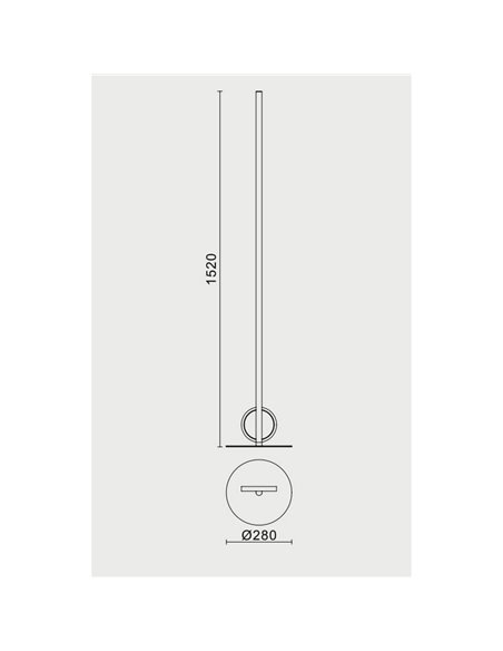 Lámpara de pie LED KiteSurf moderna 24W