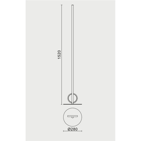 Candeeiro  de pé Moderno 24W KiteSurf LED 