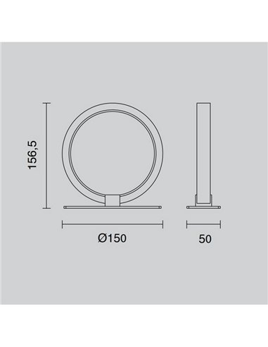 Lámpara de mesa LED redonda KiteSurf