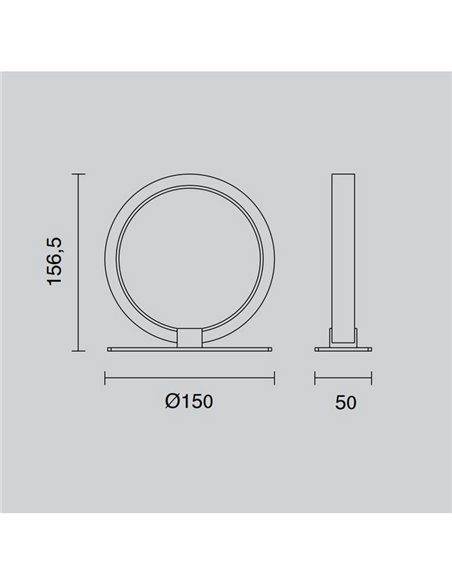 Candeeiro de mesa LED redondo KiteSurf