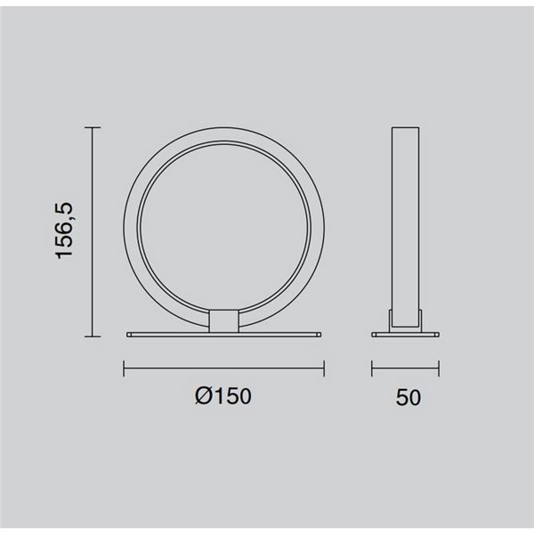 Candeeiro de mesa LED redondo KiteSurf