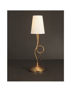 Lámpara de Sobremesa Dorada Clásica serie Paola 1XE14 Mantra Iluminación | LeonLeds Iluminación 2